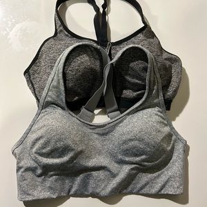 2 Victoria Secret Pink Gray Sports Bras